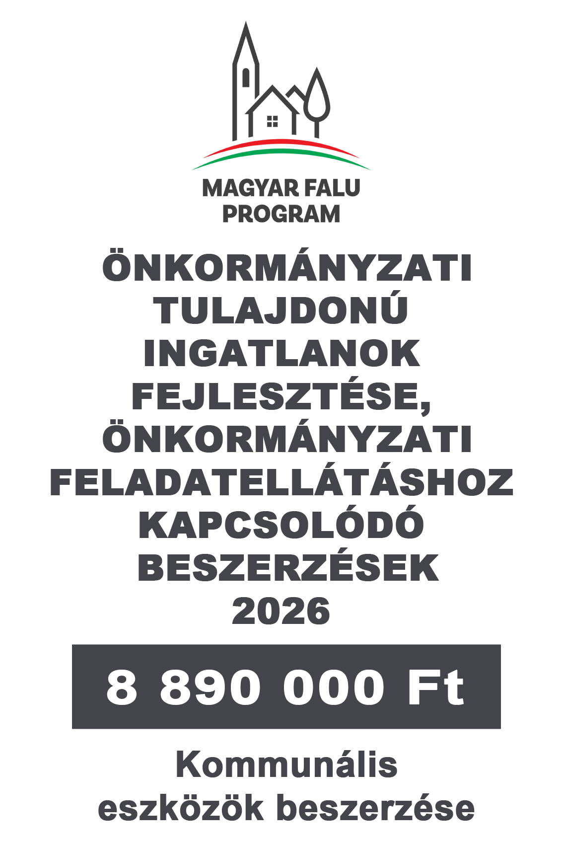 Kommunális eszközök beszerzése Tarján 2026
